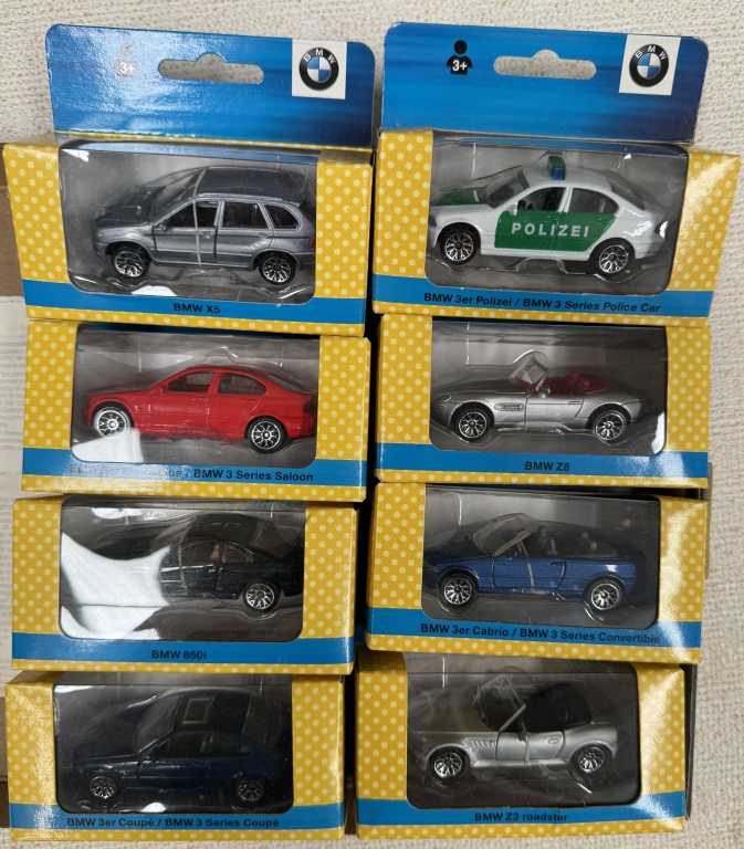 8 Matchbox BMW main dealer supplied cars including Z3, 3 Series etc