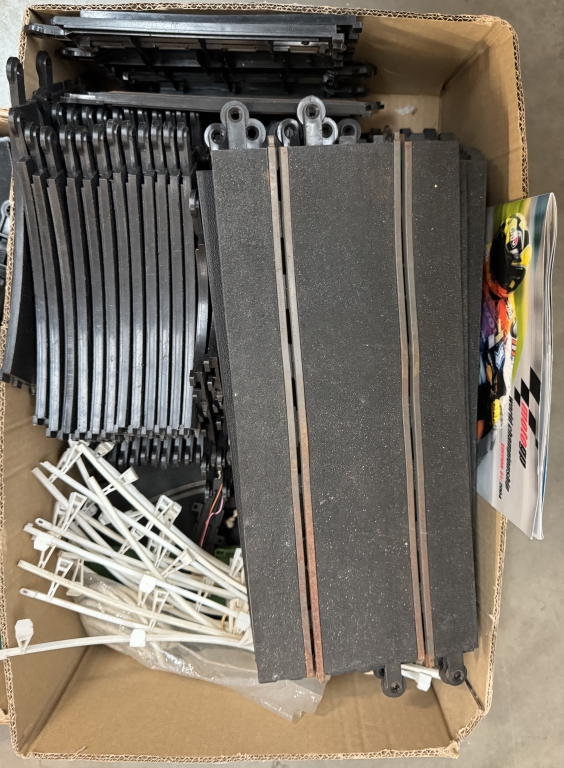 3 Boxes of vintage Scalextric track & power supplies etc (No cars) - Image 2 of 5