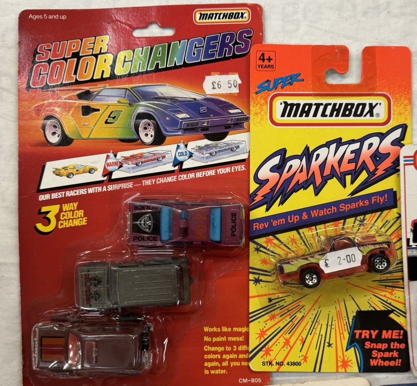 A quantity of Matchbox blister packs including Super colour changers, Lasertronic sparkers, Code red - Image 4 of 4