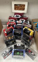 25 boxed motorcycle models by Atlas, Italeri etc and a wooden motorcycle jigsaw