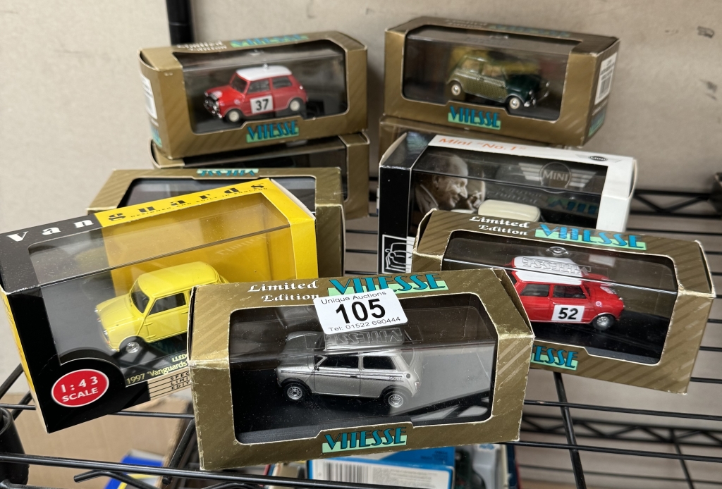 A quantity of Vitesse, Vanguards & Matchbox dinky classic mini cars