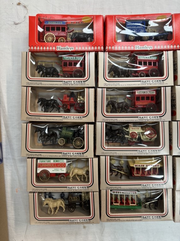 A large box of Lledo horse drawn vehicles - Image 2 of 3