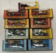8 Matchbox models of yesteryear & 1 other in wood grain boxes