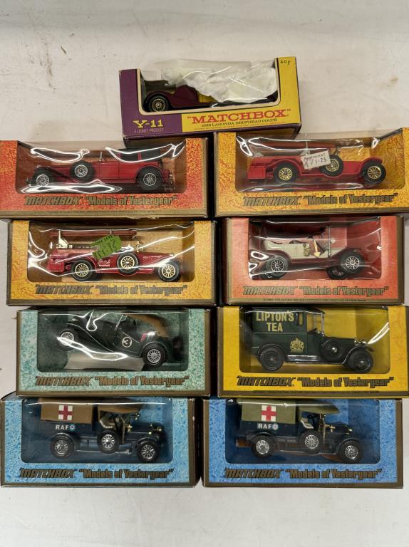 8 Matchbox models of yesteryear & 1 other in wood grain boxes - Image 2 of 2