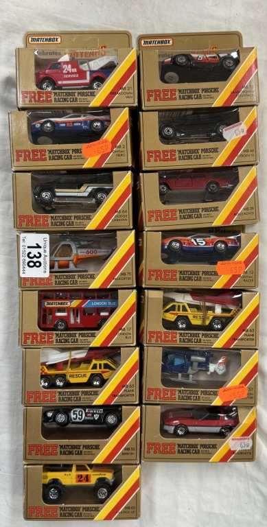 15 Matchbox 100 years of motoring models