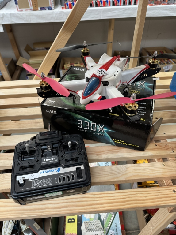 A Gaui 330X quad flyer with Futaba Skysport 4 remote. Untested.