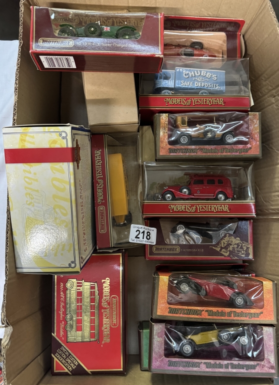 A box of Matchbox models of yesteryear