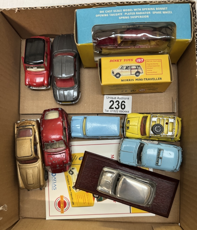 A quantity of vintage Corgi including boxed 260 Renault 16, Abo French dinky etc