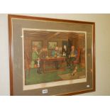 A good early 20th century print entitled 'The Connoiseurs a glass of port' COLLECT ONLY.