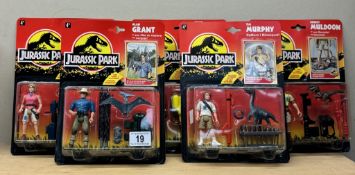 5 Jurassic Park figures in blister packs, as new
