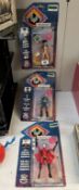 3 Reboot figures in blister packs, all as new
