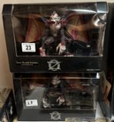 2 Boxed American Mcgees Oz figures of flying monkeys. As new.