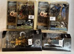 2 McFarlane monsters from Twisted Land Of Oz Scarecrow & Tin Woodman in blister packs. As new, A