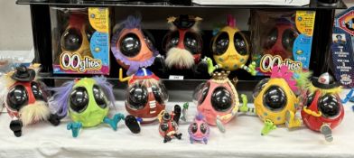 A quantity of Ooglies by Playmates, Two boxed. & 2 Keyrings