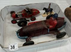 A vintage Marx friction midget racer & one other etc