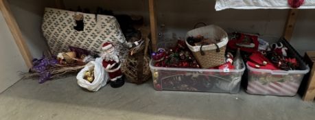 A large quantity of Christmas decorations