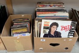 A quantity of LPs mostly classical, few military , 1980s pop & 80s pop. 45 RPMs