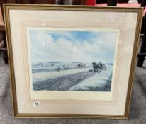 A signed limited edition 12 / 500 print The Ploughing Match