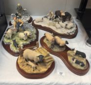 5 Border Fine Arts models including limited editions. All A/F