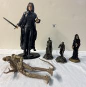 A quantity of figures including Selene (Underworld), Alien, Death from Clarecraft, Dracula etc