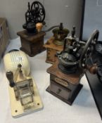 A vintage Armin Trosser coffee grinder & 3 others
