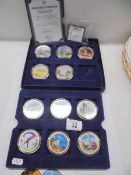 A cased set of Celebrating Britain Numisproof coins with certificates (11 in total missing No. 7).