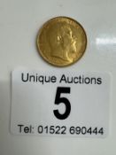 A 1906 half Sovereign