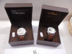 Two boxed Paterson gent's wrist watches.