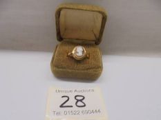 A 9ct gold ring set cameo, size U. 2.4 grams.