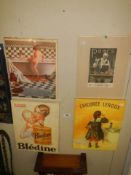 Four advert posters including Pears and French.