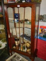 A good quality oak display cabinet, COLLECT ONLY.