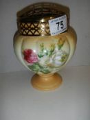 A ceramic rose bowl.