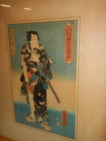 A pair of framed and glazed signed Japanese paintings, COLLECT ONLY. - Image 3 of 6