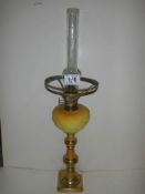 A Victorian candlestick base oil lamp, COLLECT ONLY.