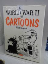 One volume 'World War 2 in cartoons' by Mark Bryant.