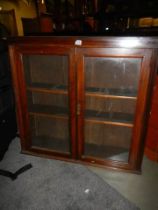 A mahogany glazed bookcase, COLLECT ONLY.