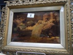 A framed Victorian Cristolian, framed a/f. COLLECT ONLY.