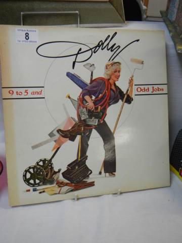 A Dolly Parton '9 to 5 and Odd Jobs' LP record.