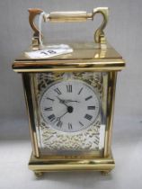 A good quality brass carriage clock.