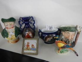 A Toby Jug, vases etc.,