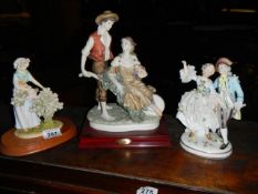 A quantity of porcelain figures.