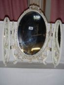 A triple dressing table mirror, COLLECT ONLY.