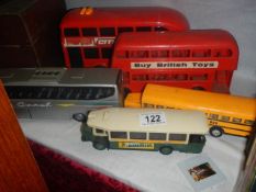 A quantity of die cast buses.