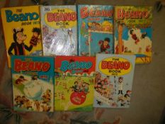 Seven 1960/70's Beano annuals.