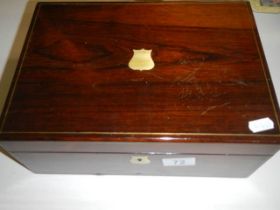 A mahogany writing box.