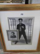 A Framed and glazed Elvis picture.