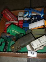 A quantity of play worn die cast vehicles.