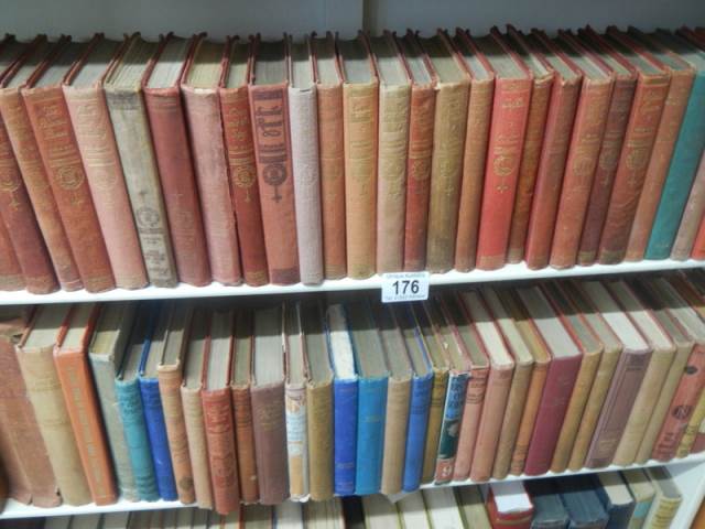 Approximately 100 old books on four shelves. COLLECT ONLY - Image 3 of 3