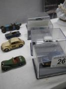 Eight vintage die cast vehicles.