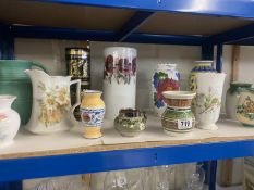 A mixed lot of vases, jugs etc